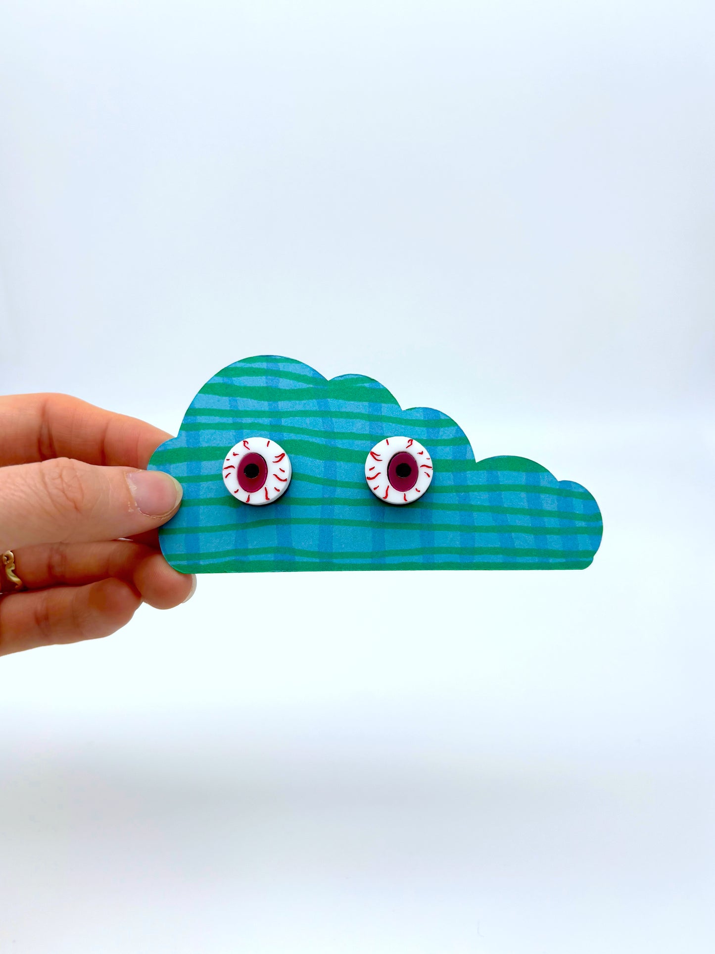 Eyeball Studs - Dark Pink image 0