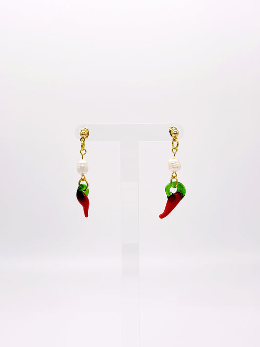 Freshwater Pearl Chilli Earrings image 1