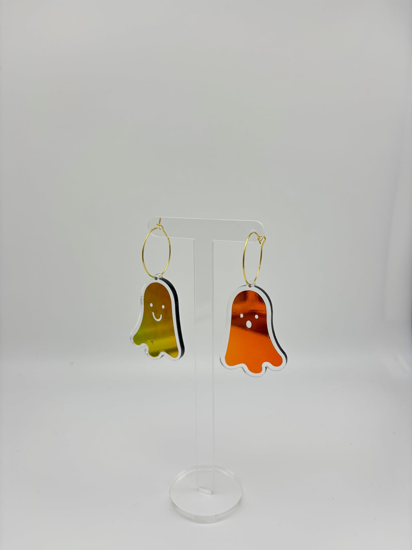 Holographic Ghost Earrings - Tourmaline Aurora