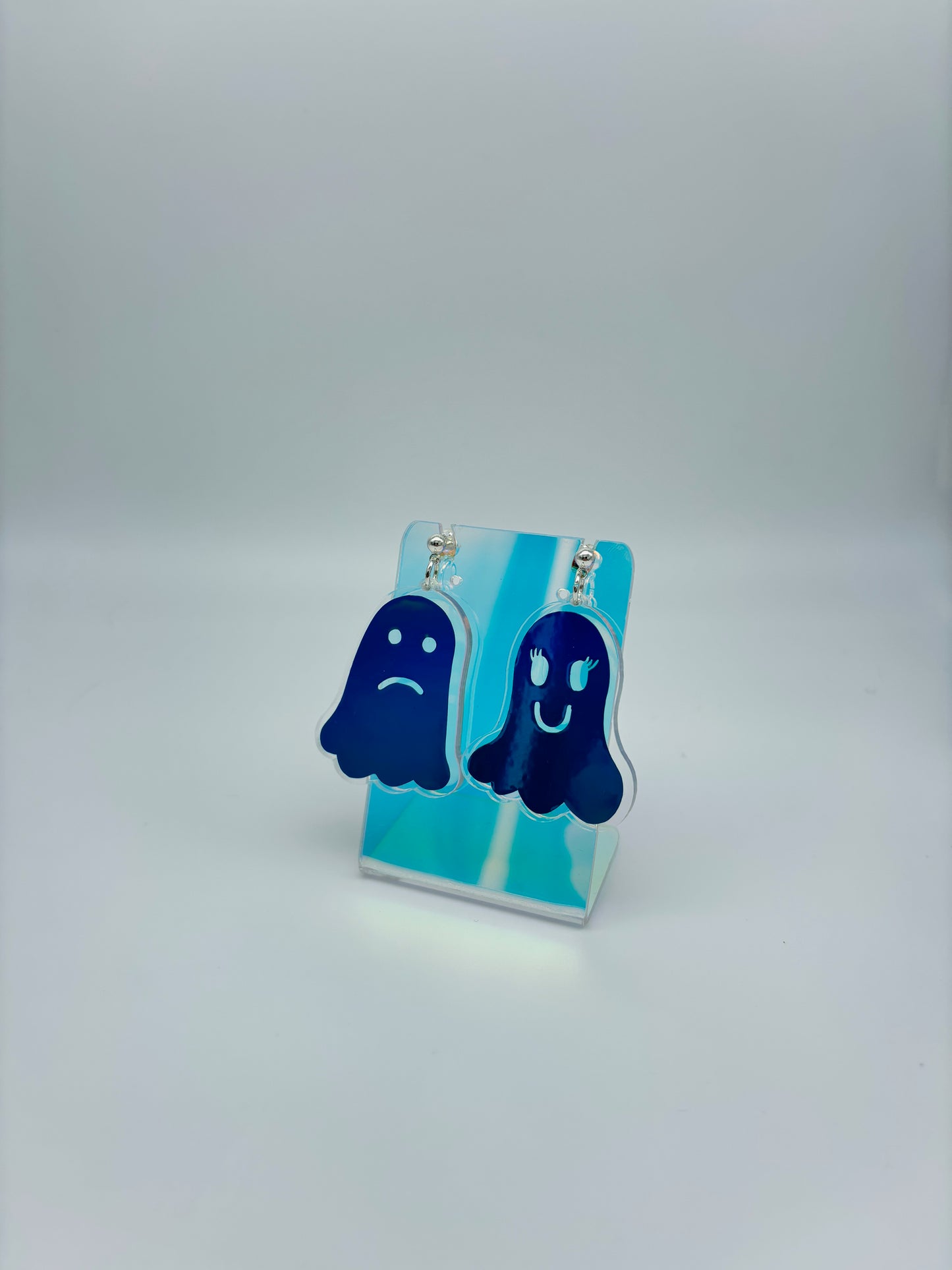 Holographic Ghost Earrings - Ocean Teal image 5
