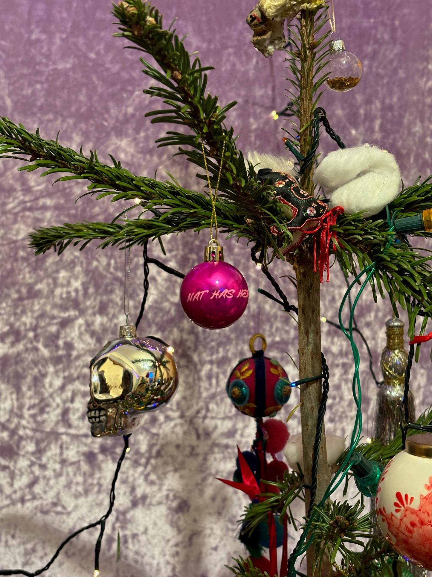 Mini Pink Chrome Nat Bauble image 3