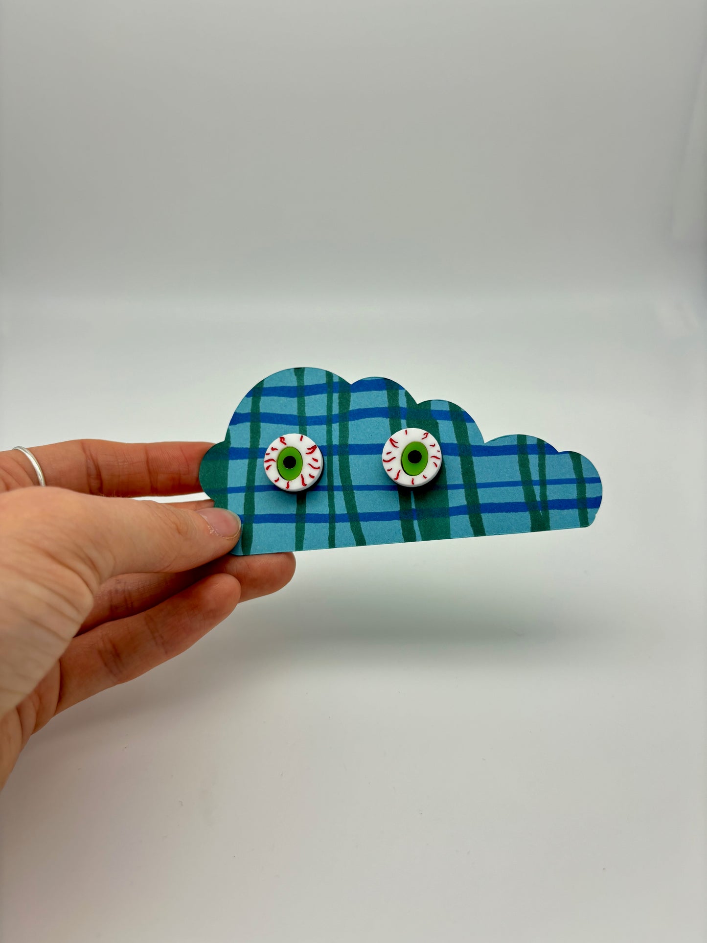 Eyeball Studs - Lime Green image 1
