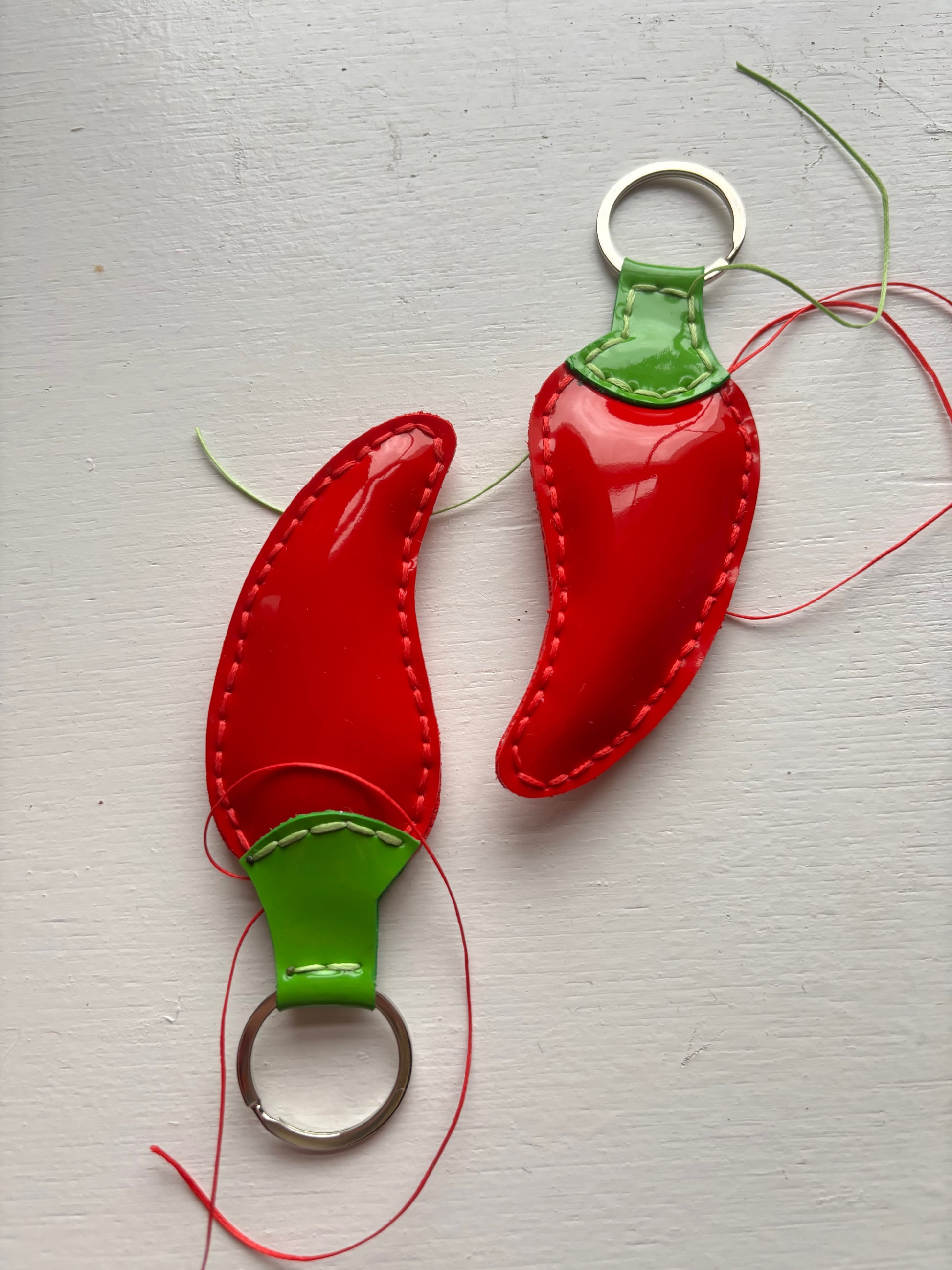Hand Stitched Chilli Bag Charm image 2