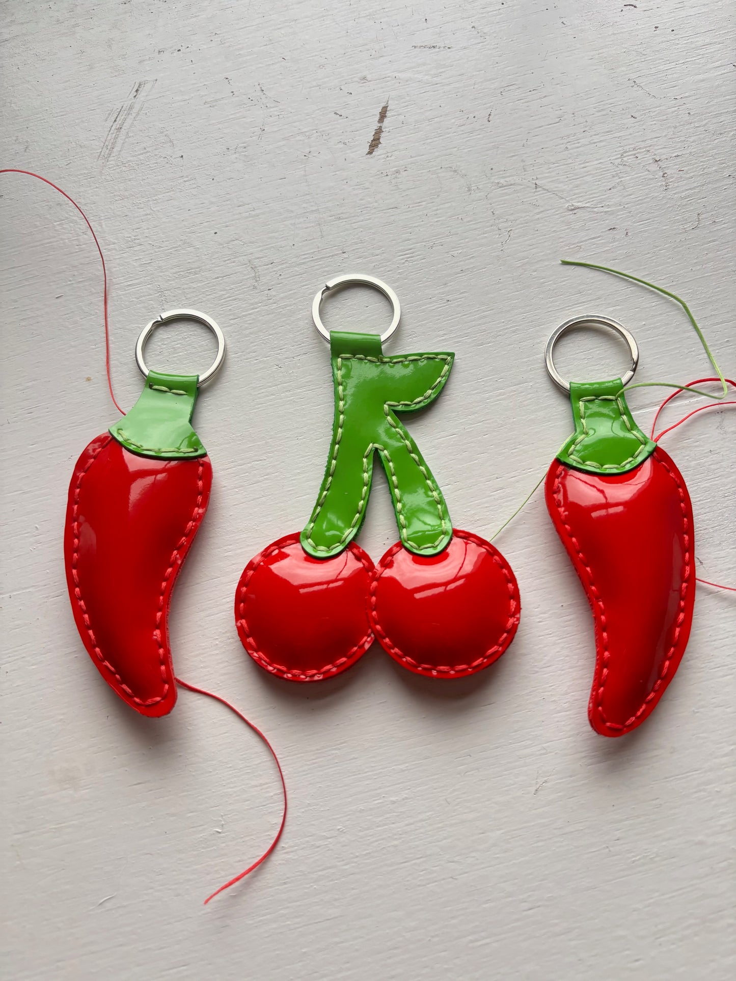 Hand Stitched Chilli Bag Charm image 4