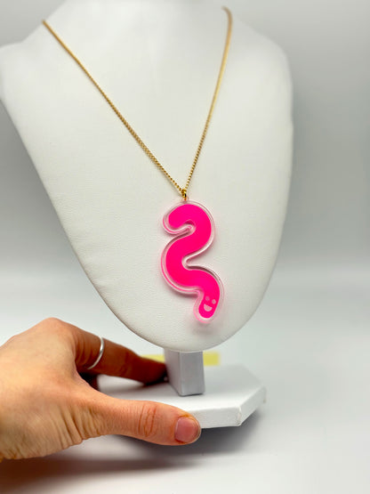 Wormie Necklace - Peachy Opal Vinyl image 4