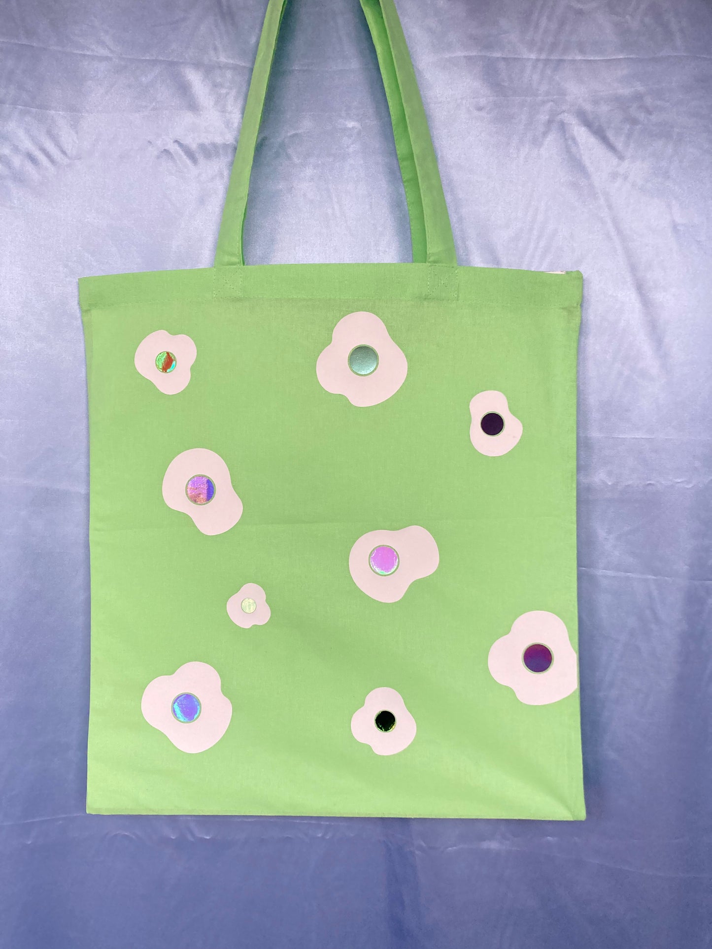 Mint Green Fried Eggs Tote Bag image 0
