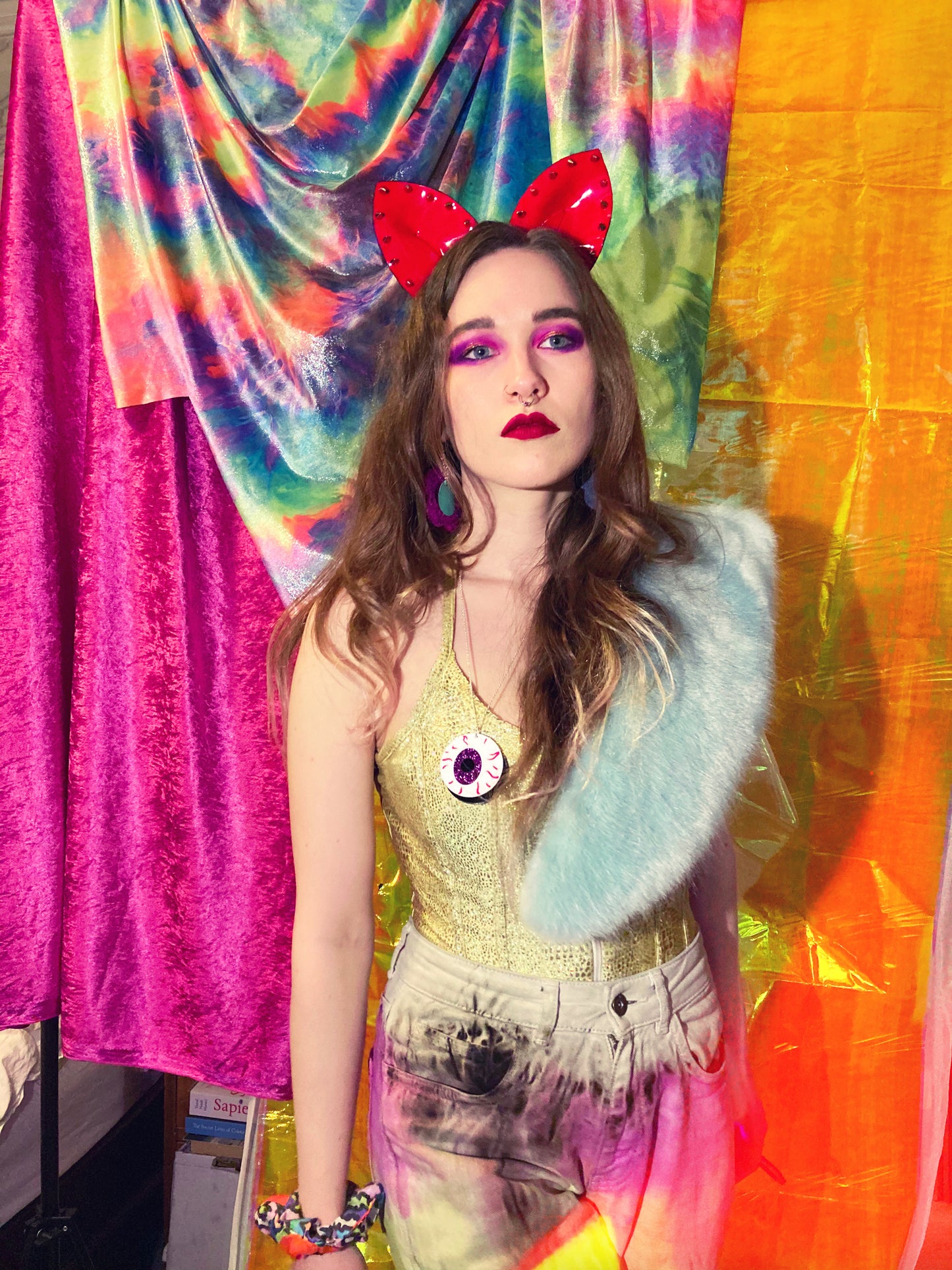 Glitter & PVC Stud Kitty Ears image 3