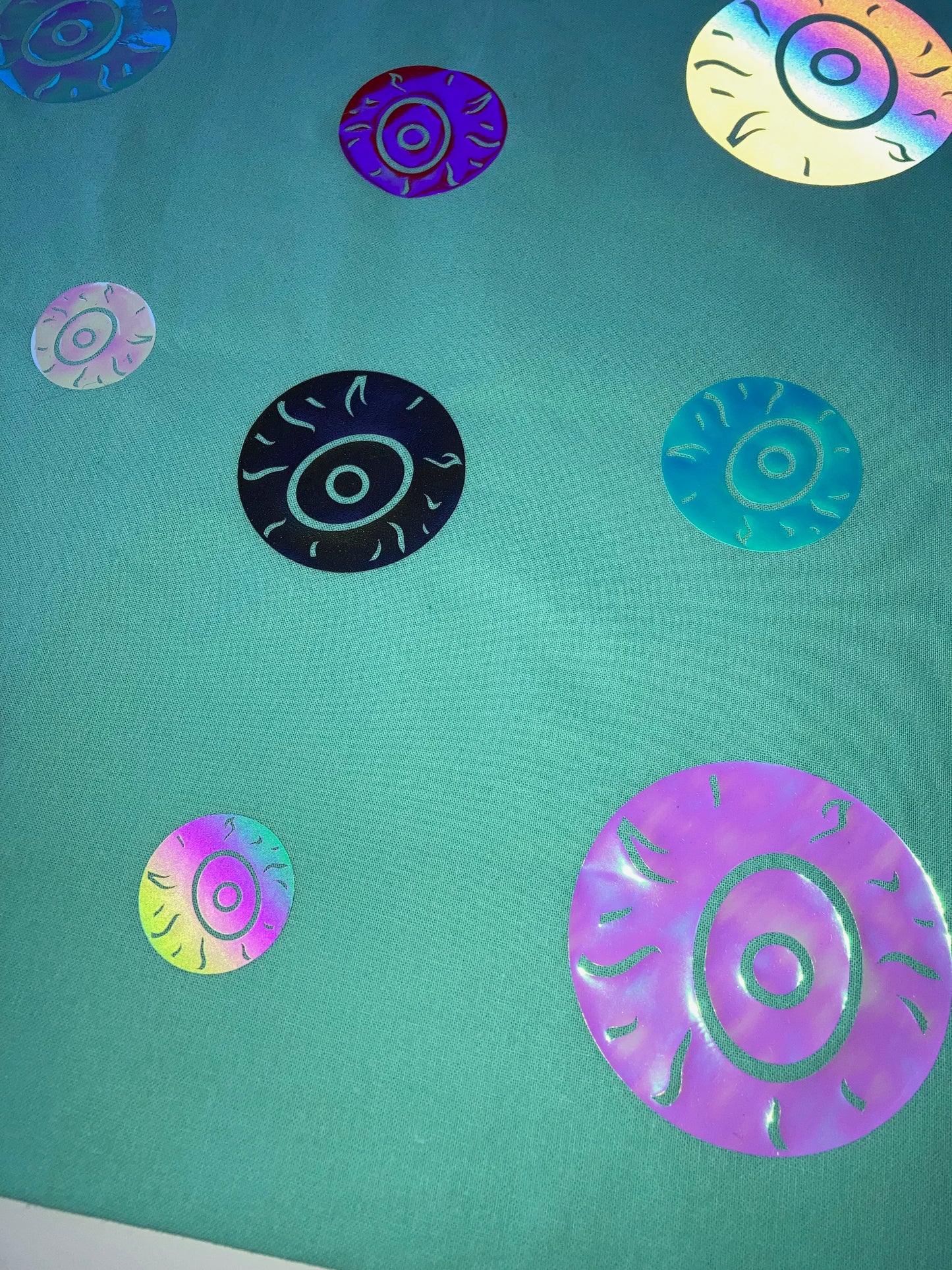 Rainbow Eyeballs Minty Tote Bag image 5