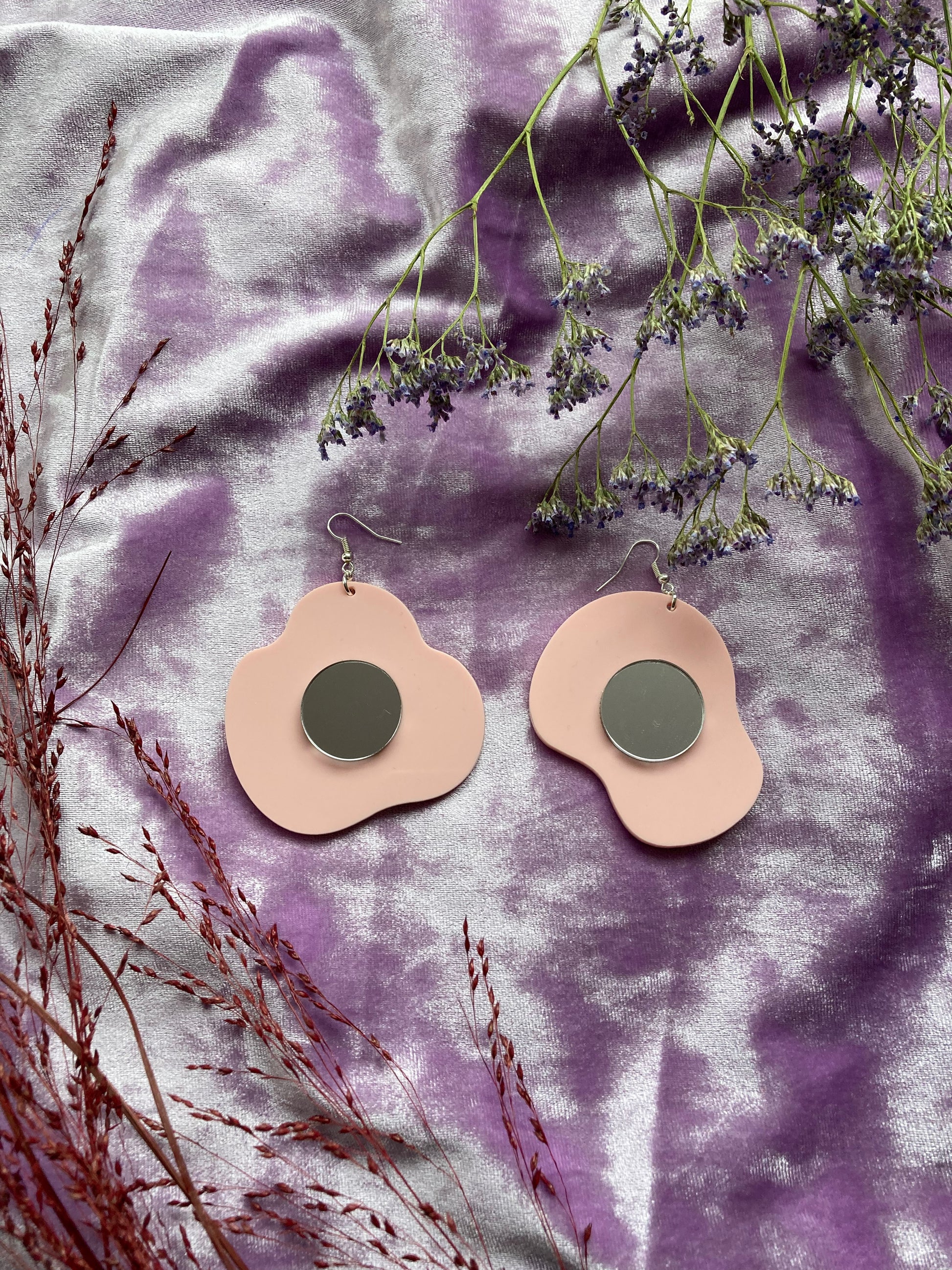 Silver Yolk Fried Egg Earrings image 5