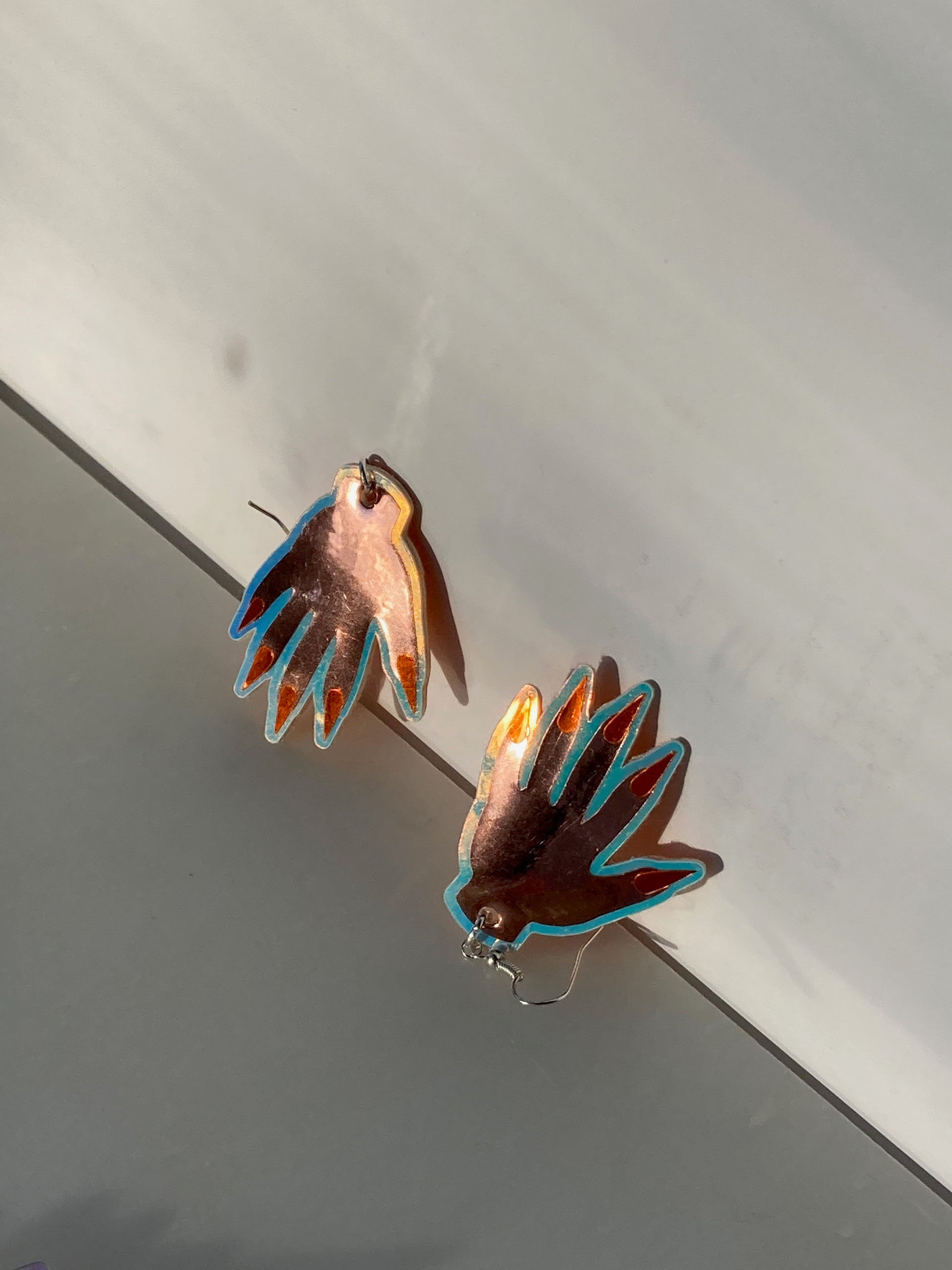 Sparkly Hand Earrings - Rose Gold image 6