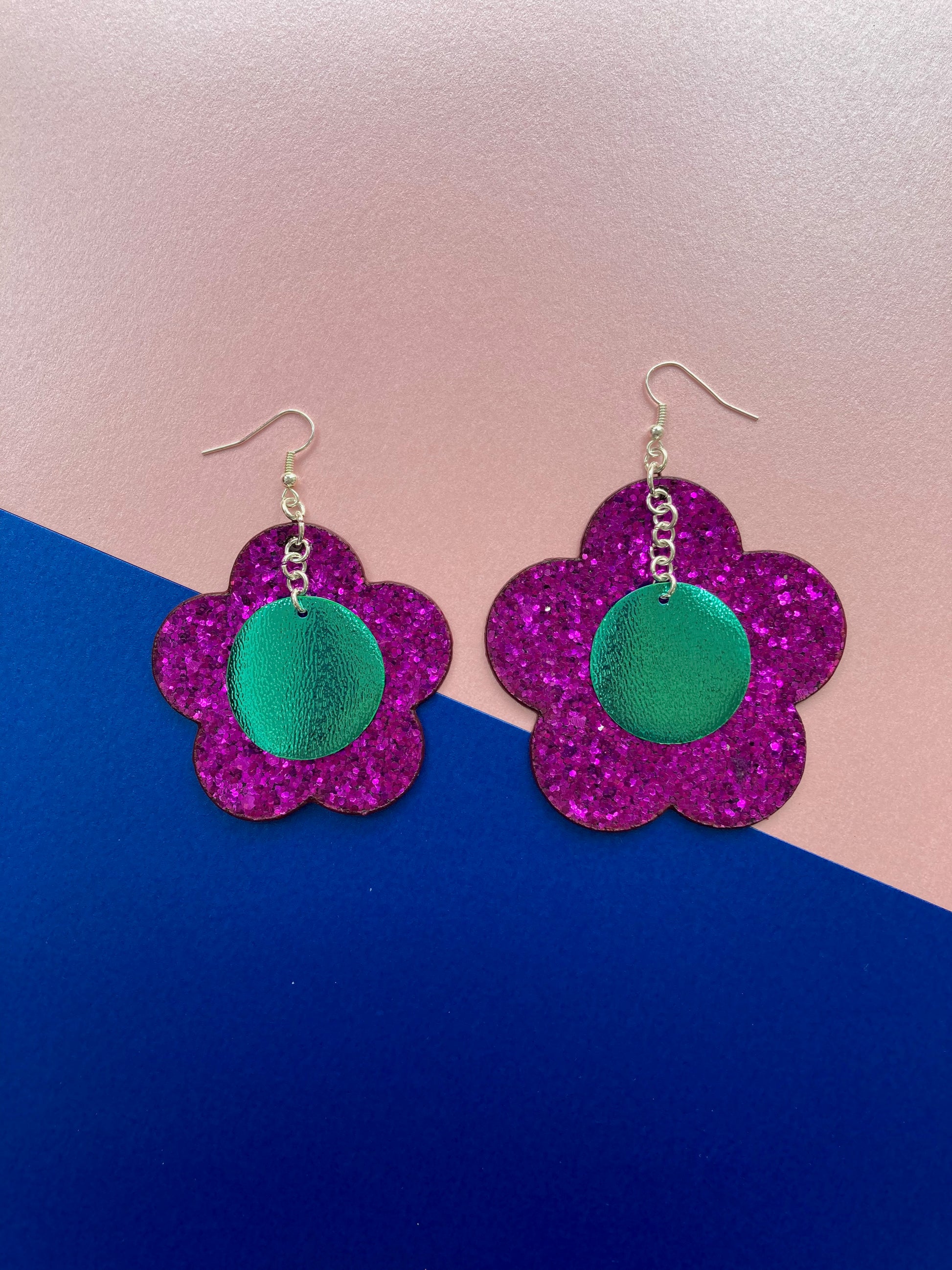 Disco Flower Turquoise Medium Earrings image 8