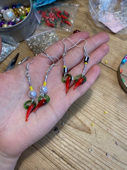 Pearl Chilli Dangle Earrings image 3