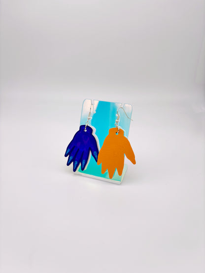 Sparkly Hand Earrings - Purple Holo image 6