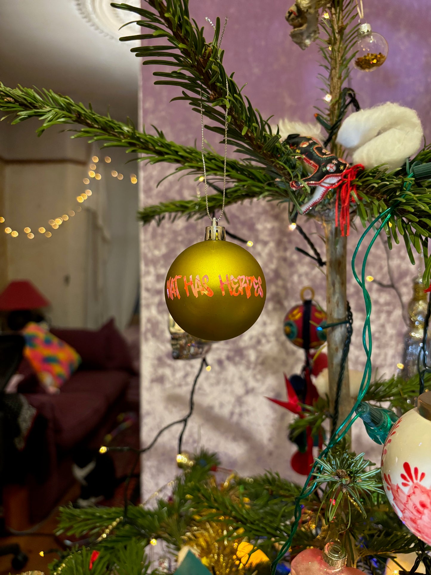 Yellow Matte Nat Bauble image 0