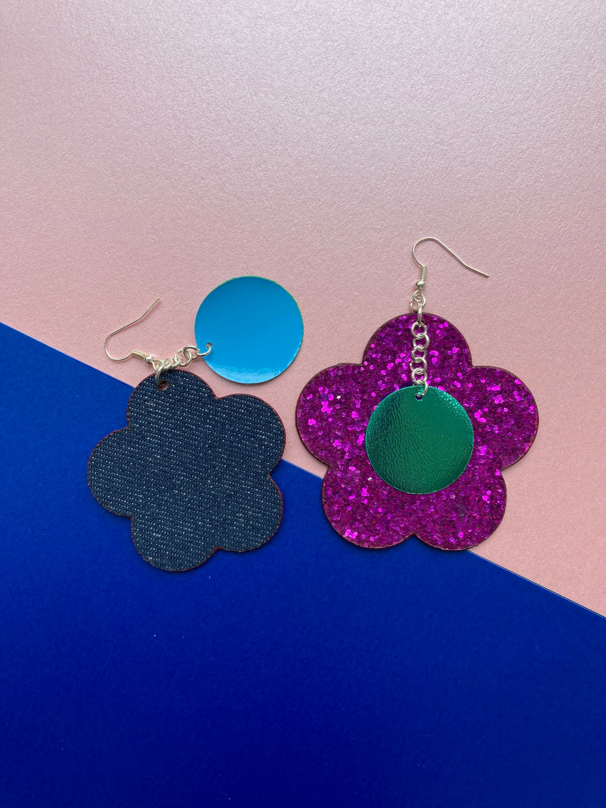 Disco Flower Turquoise Medium Earrings image 7