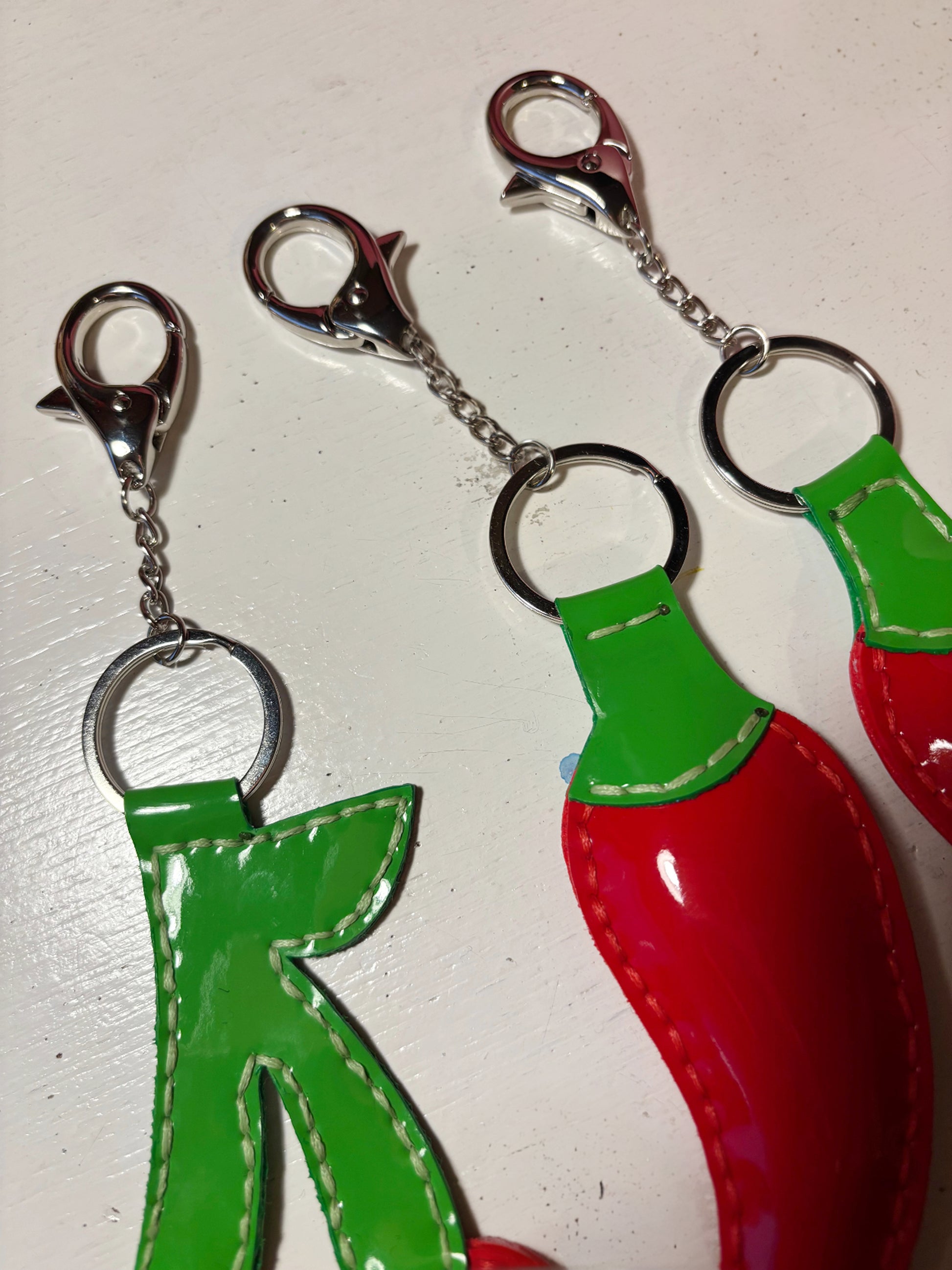 Hand Stitched Chilli Bag Charm image 3