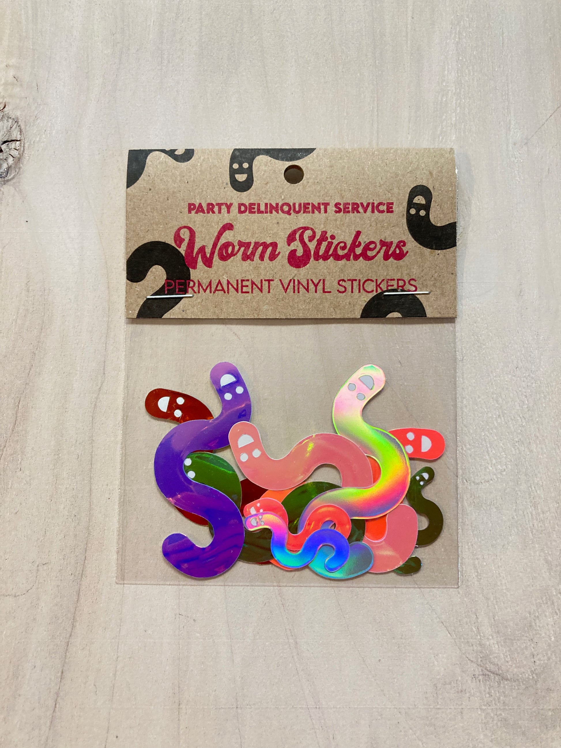 Iridescent Worm Stickers image 2