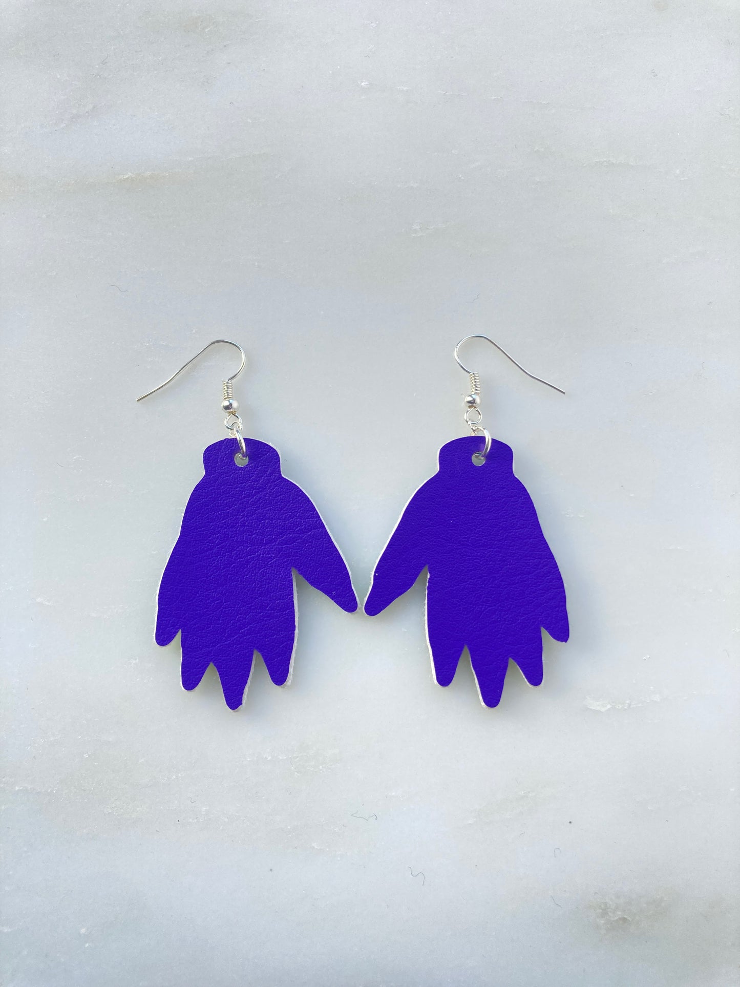 Sparkly Hand Earrings - Purple image 2