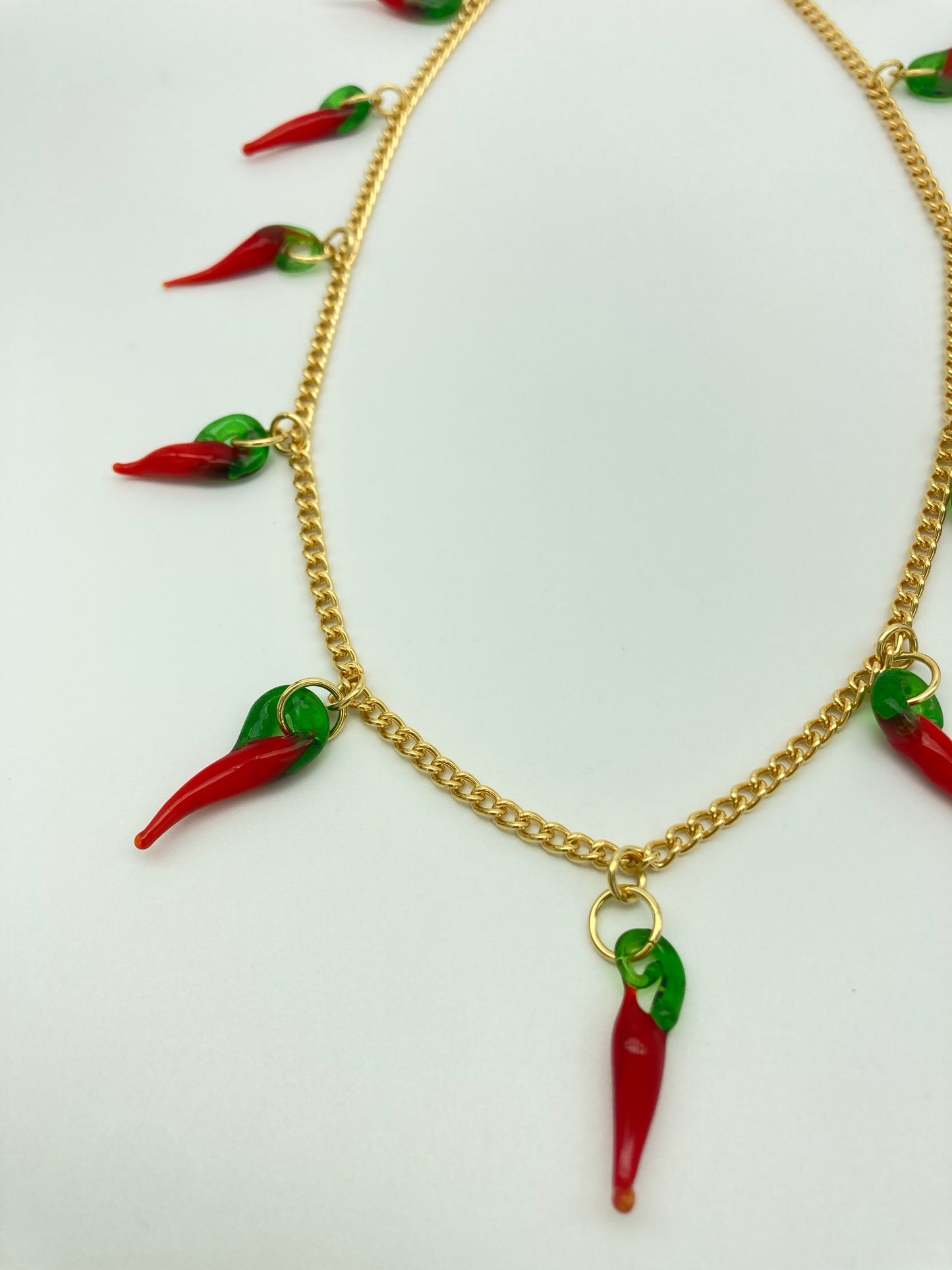 Glass Chilli Charm Necklace image 8