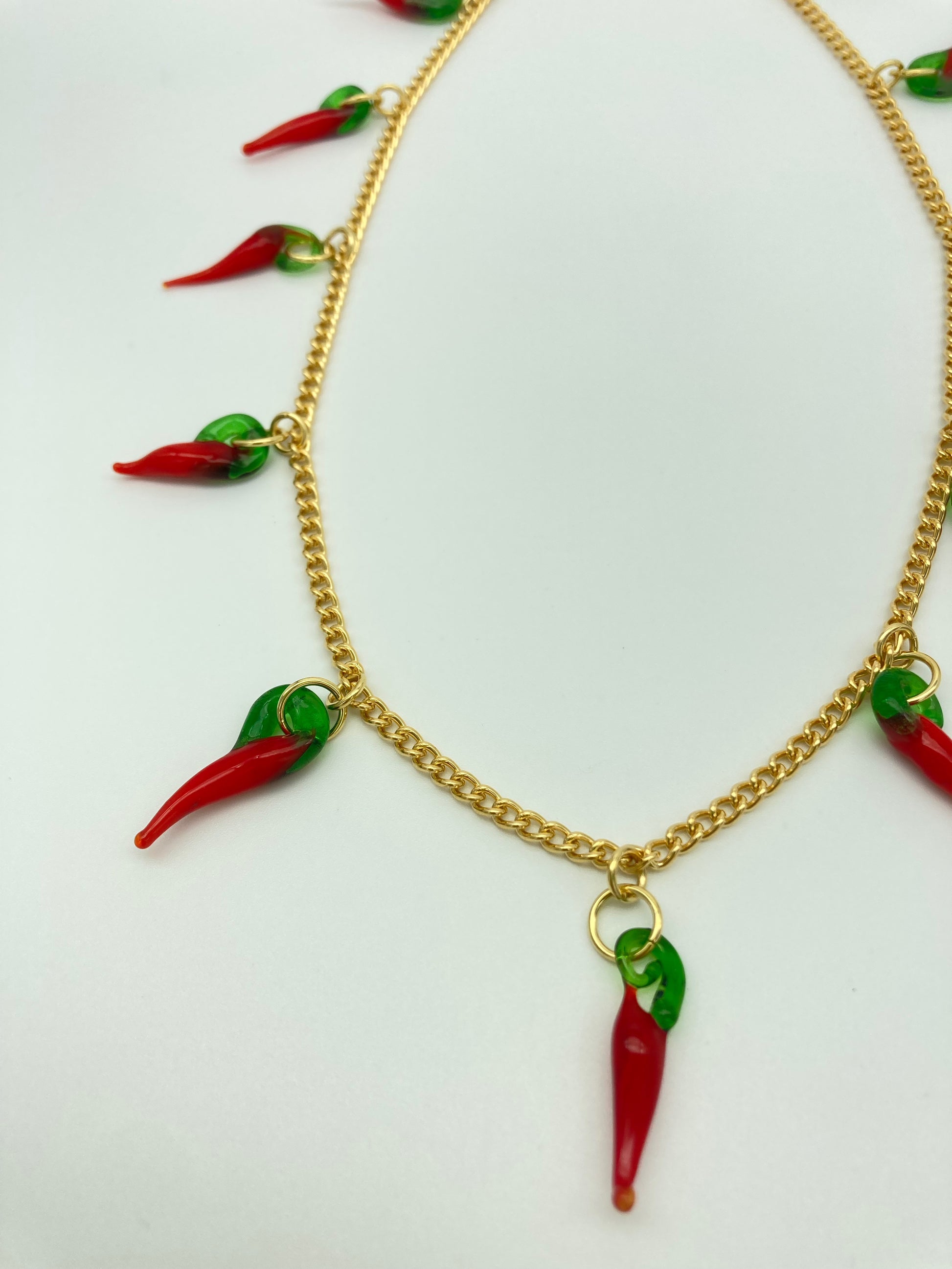 Glass Chilli Charm Necklace image 8