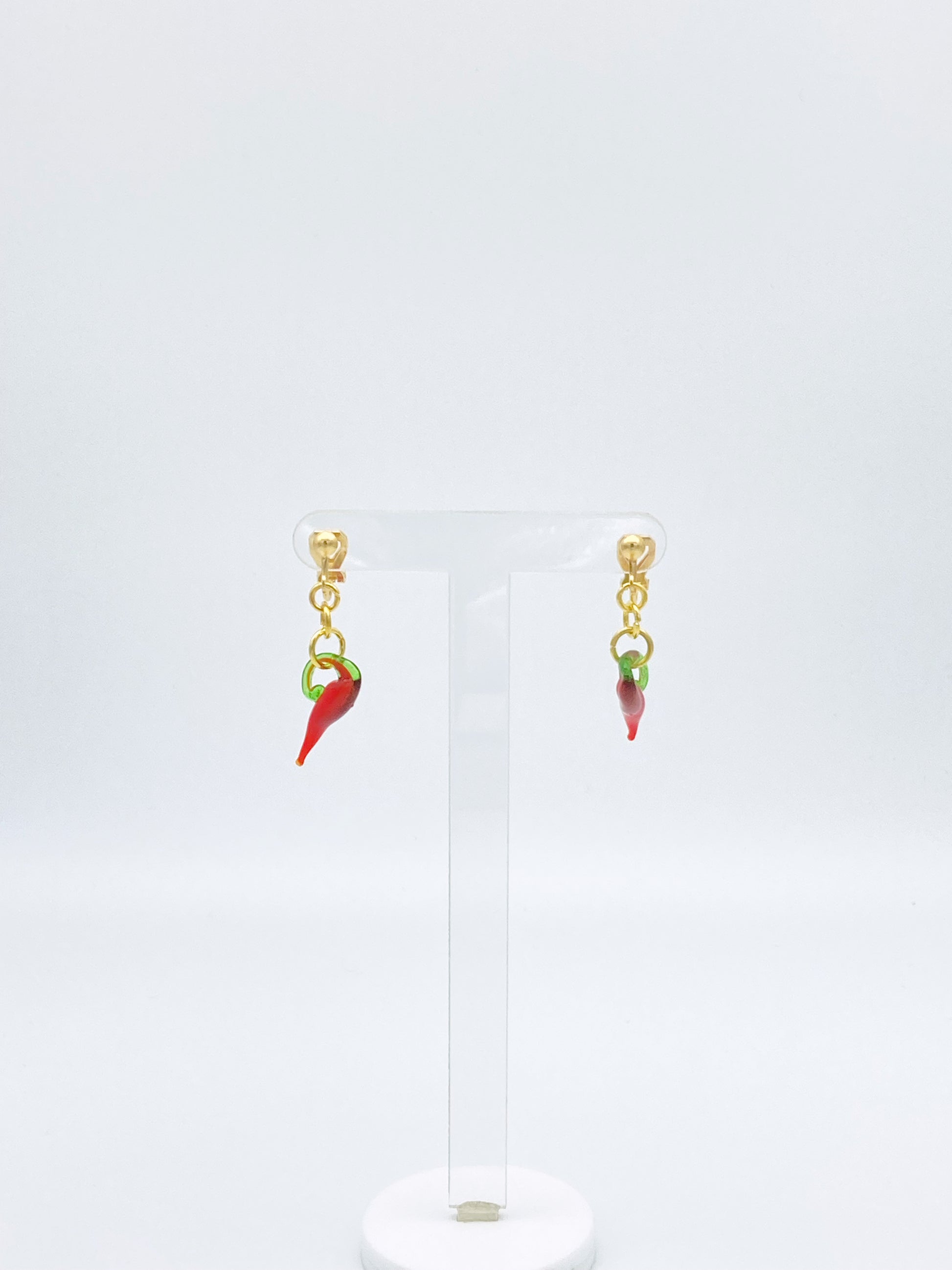 Clip On Chilli Earrings image 1
