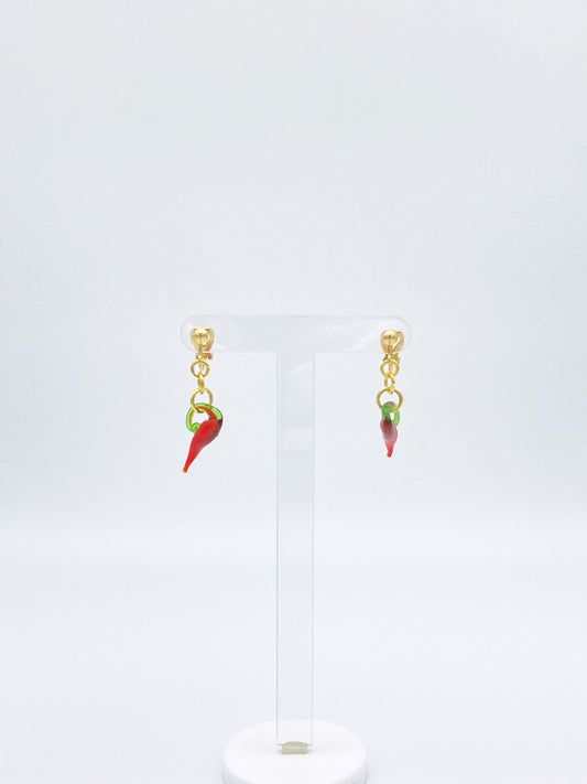 Clip On Chilli Earrings image 1