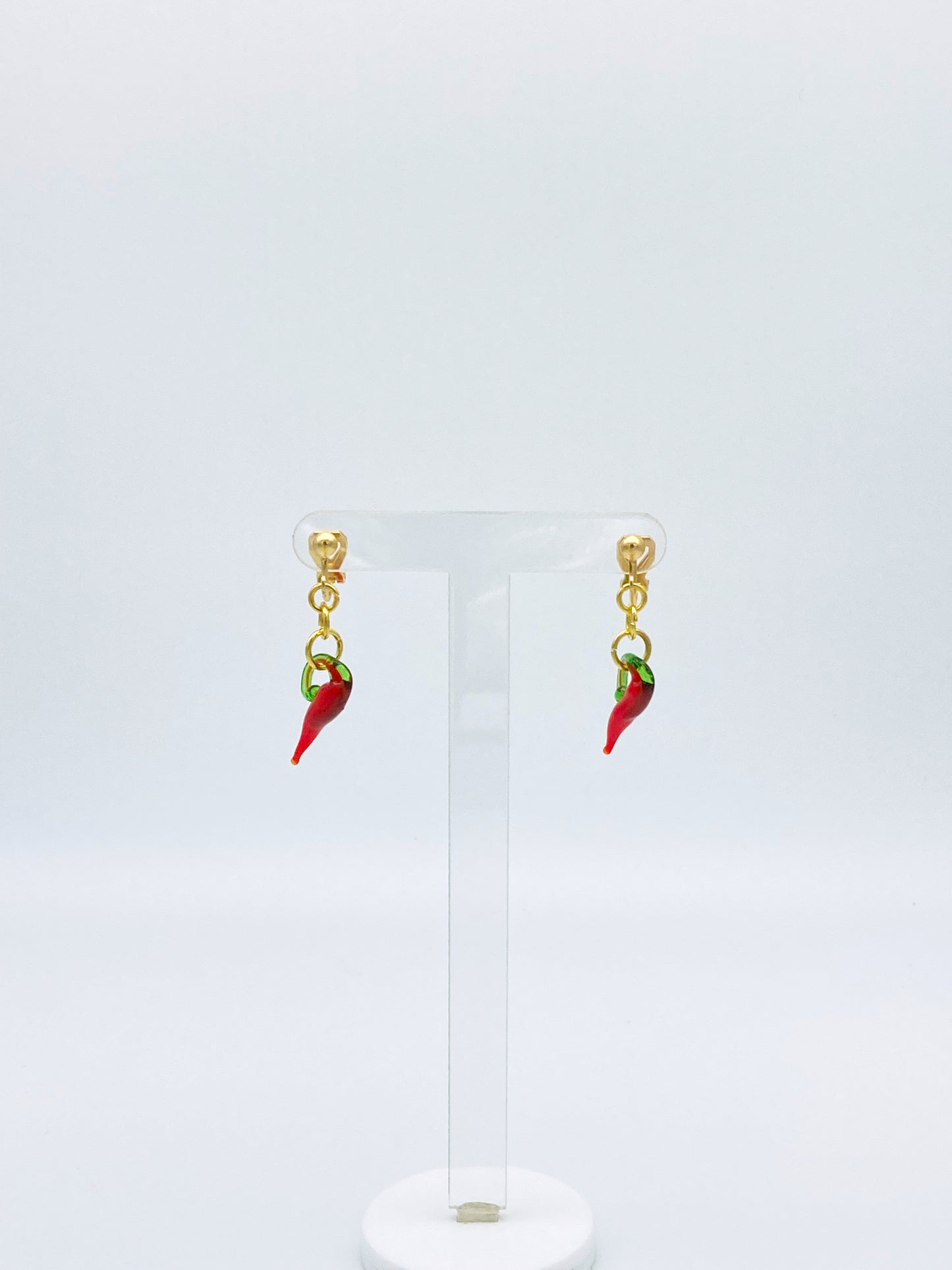Clip On Chilli Earrings image 2