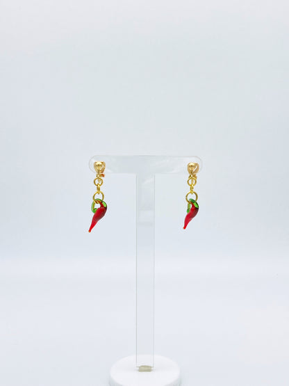 Clip On Chilli Earrings image 2