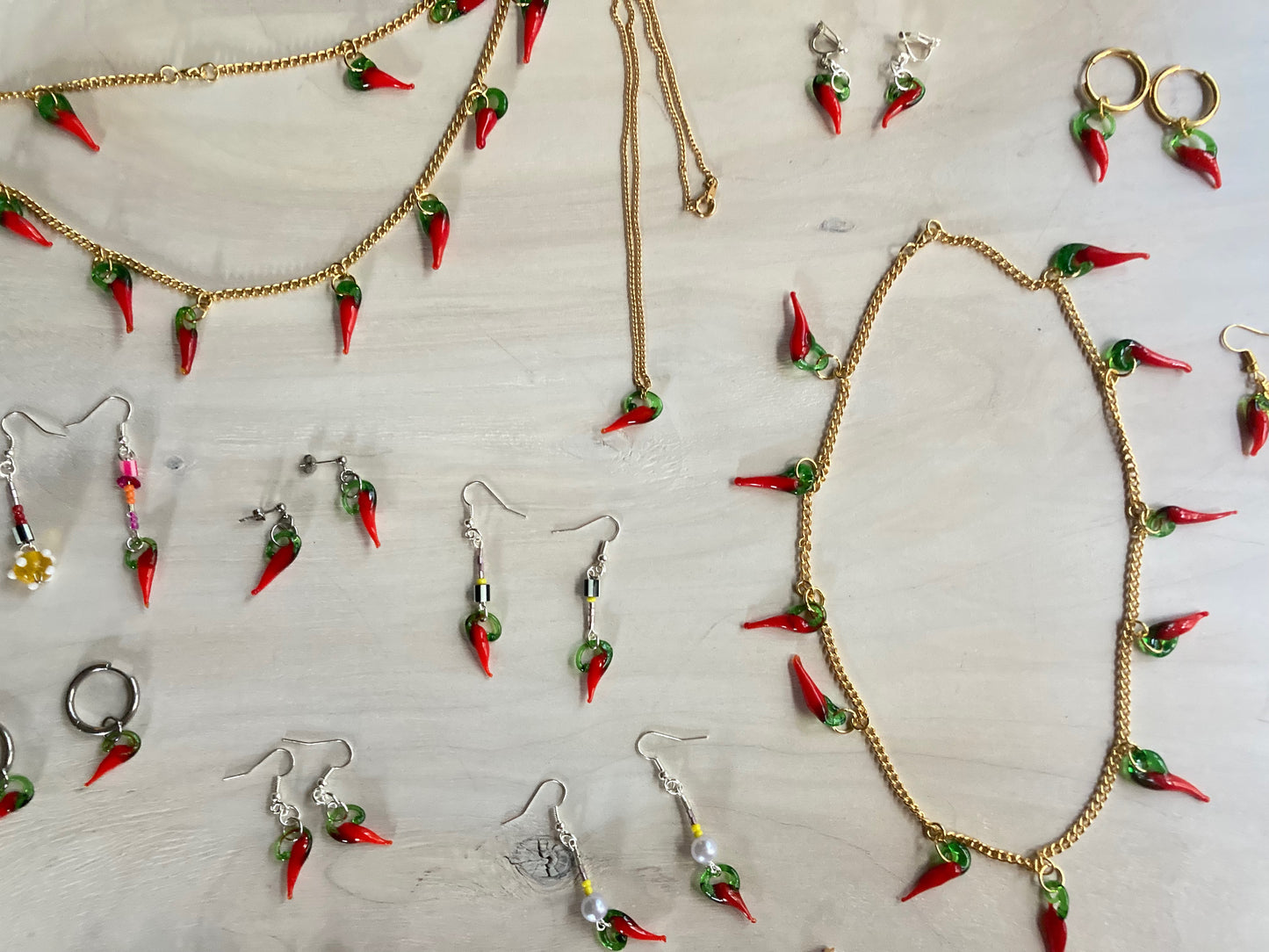Glass Chilli Charm Necklace image 5
