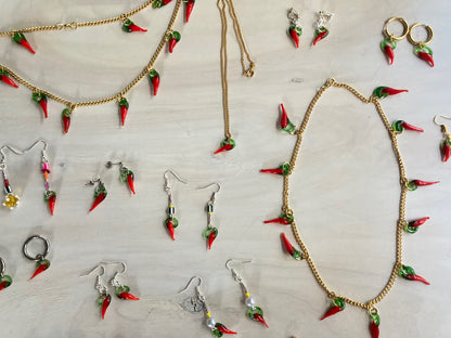 Glass Chilli Charm Necklace image 5