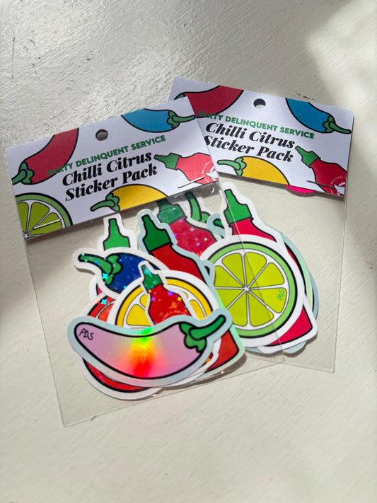 Chilli Citrus Vinyl Stickers