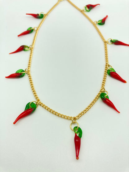 Glass Chilli Charm Necklace image 10