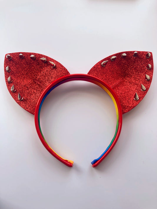 Glitter & PVC Stud Kitty Ears image 0