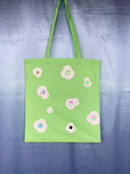 Mint Green Fried Eggs Tote Bag image 5