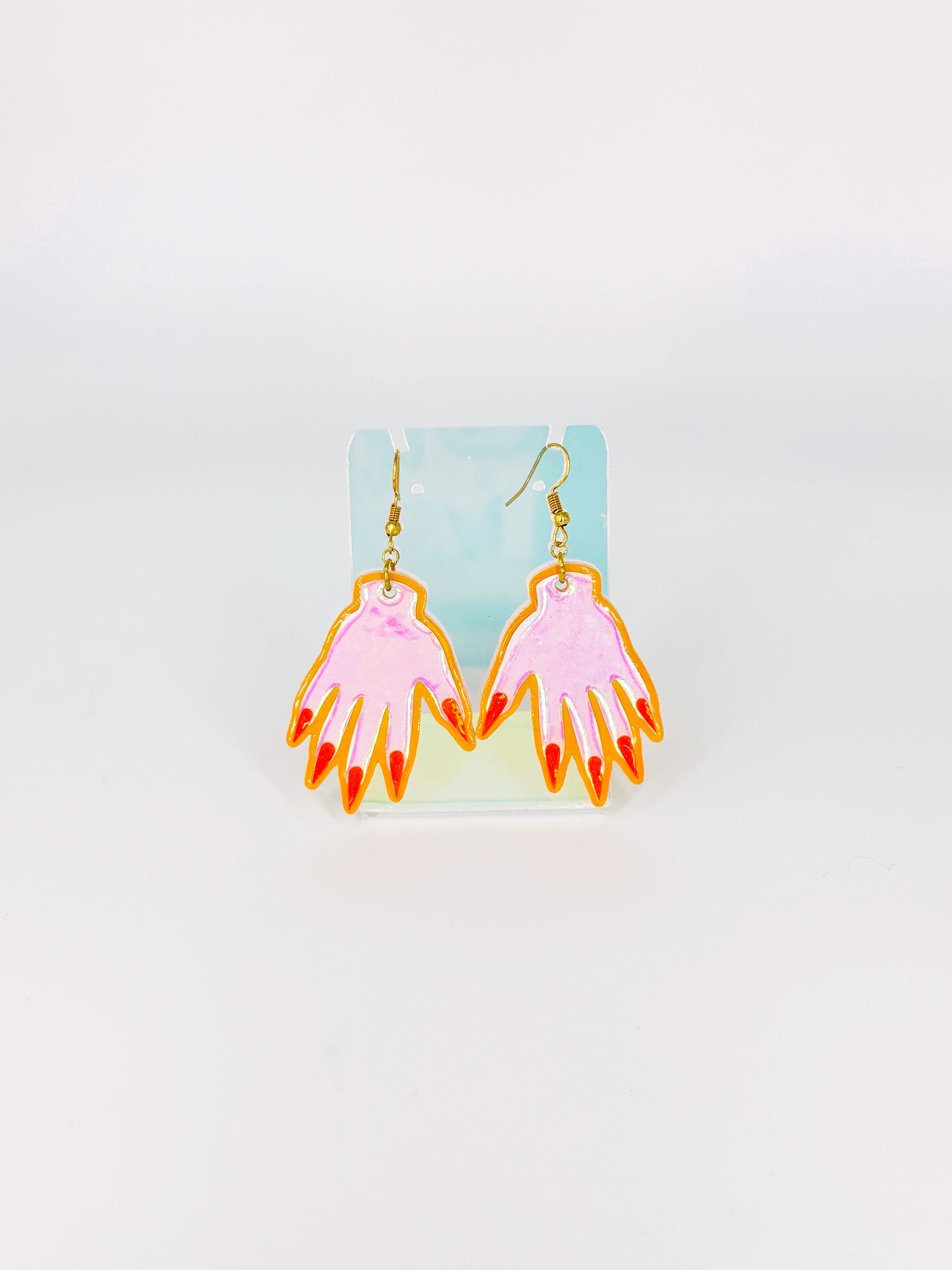 Sparkly Hand Earrings - Candy Aurora image 0