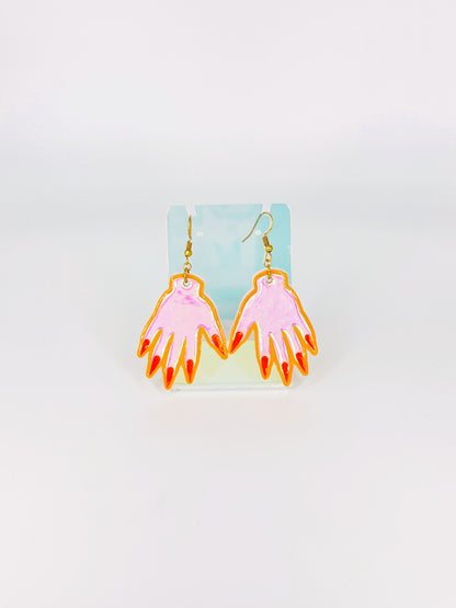 Sparkly Hand Earrings - Candy Aurora image 0