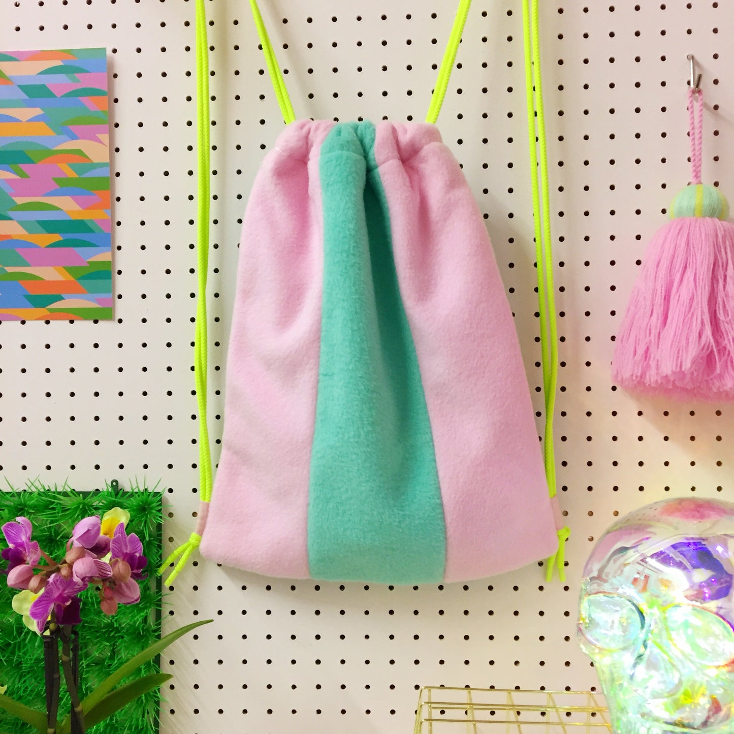 Candy Cane Drawstring Backpack image 1
