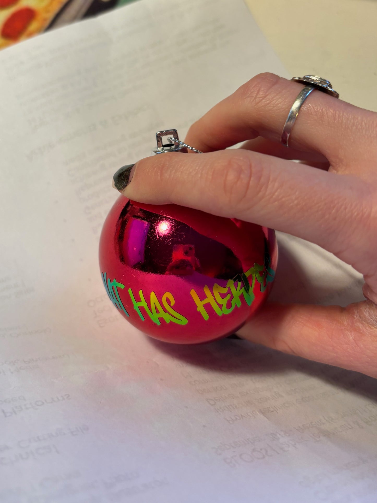 Pink Chrome Nat Bauble image 0