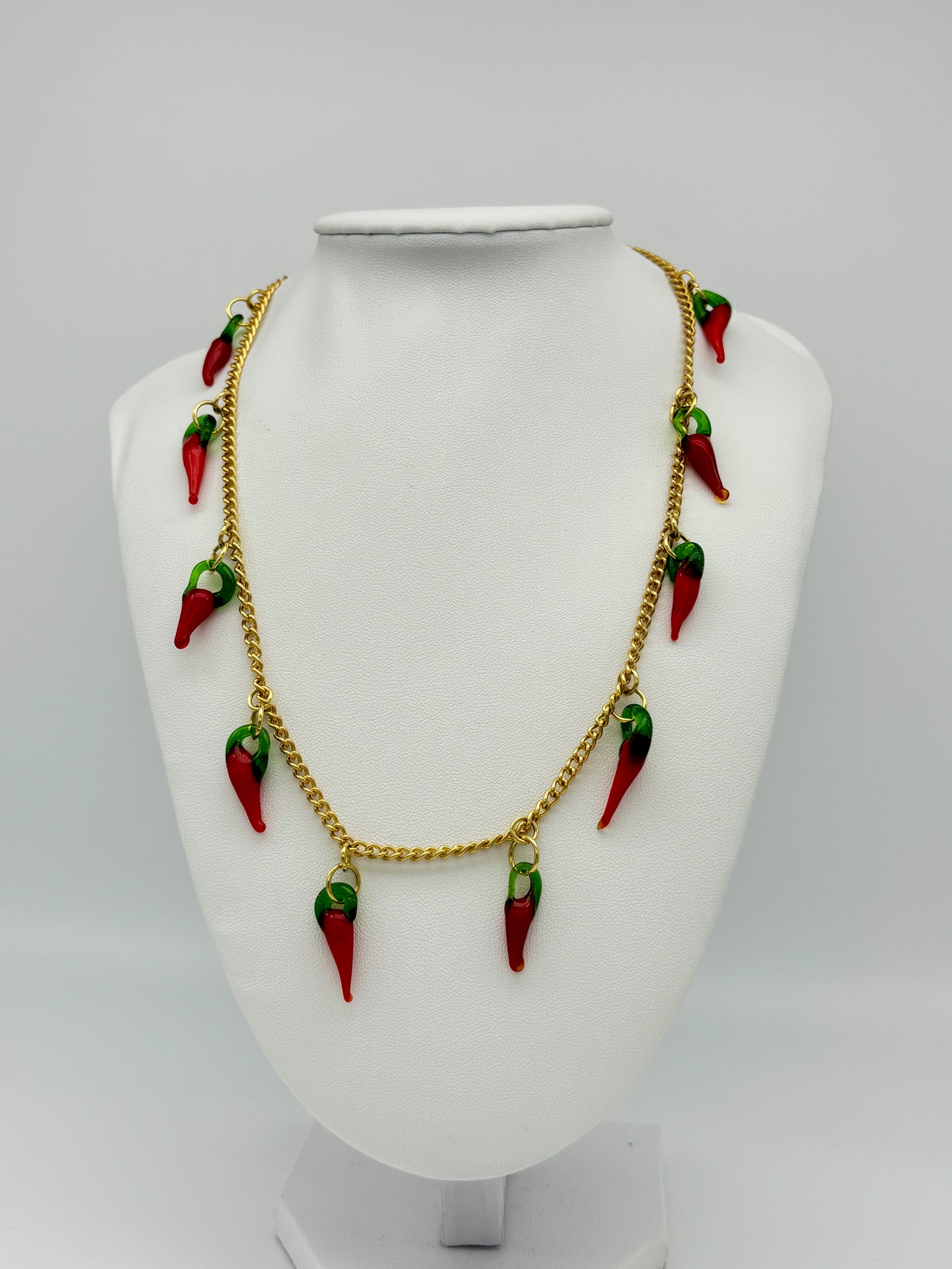 Glass Chilli Charm Necklace image 4