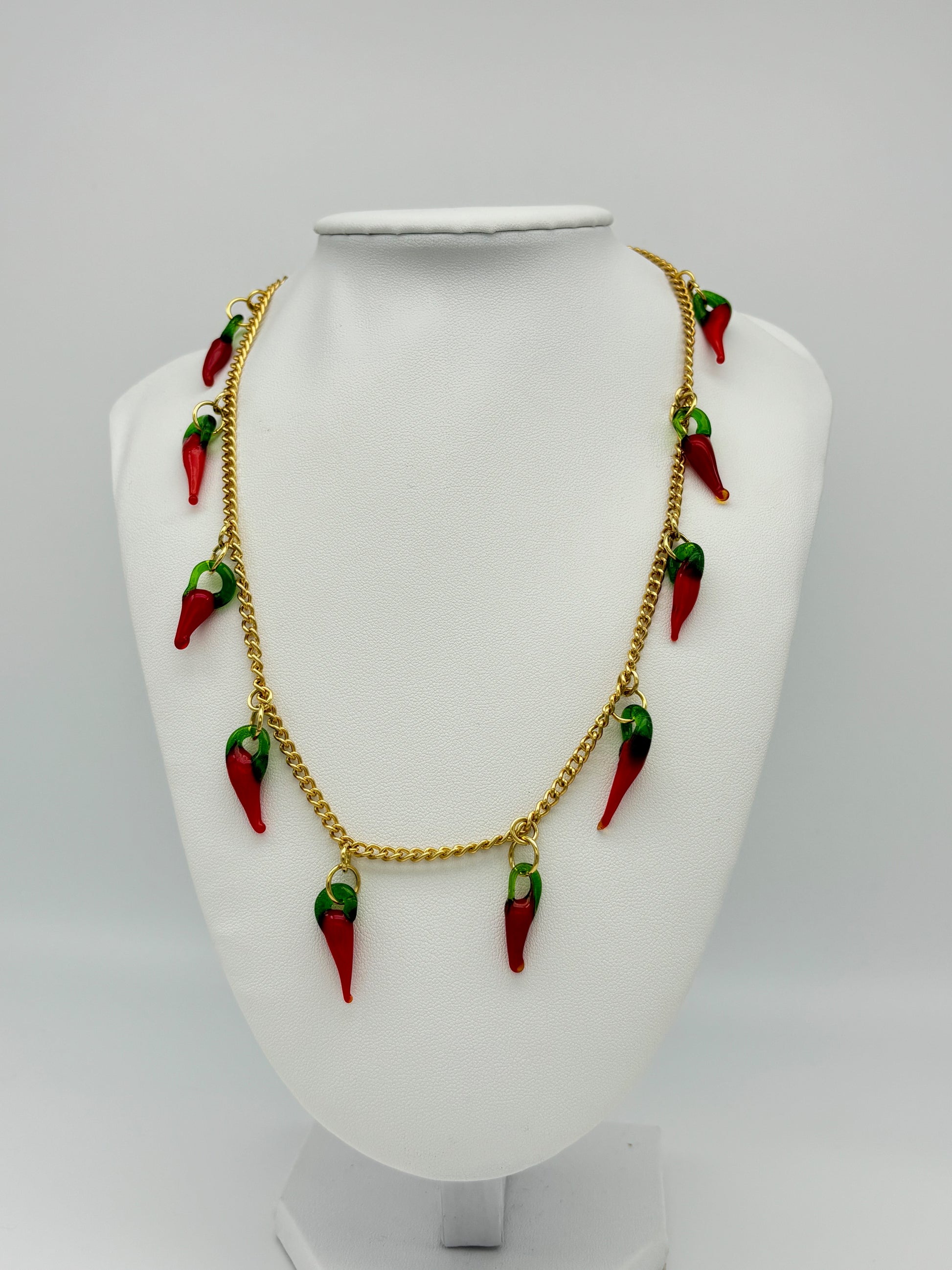 Glass Chilli Charm Necklace image 4