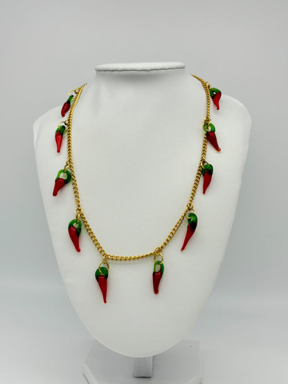 Glass Chilli Charm Necklace image 4