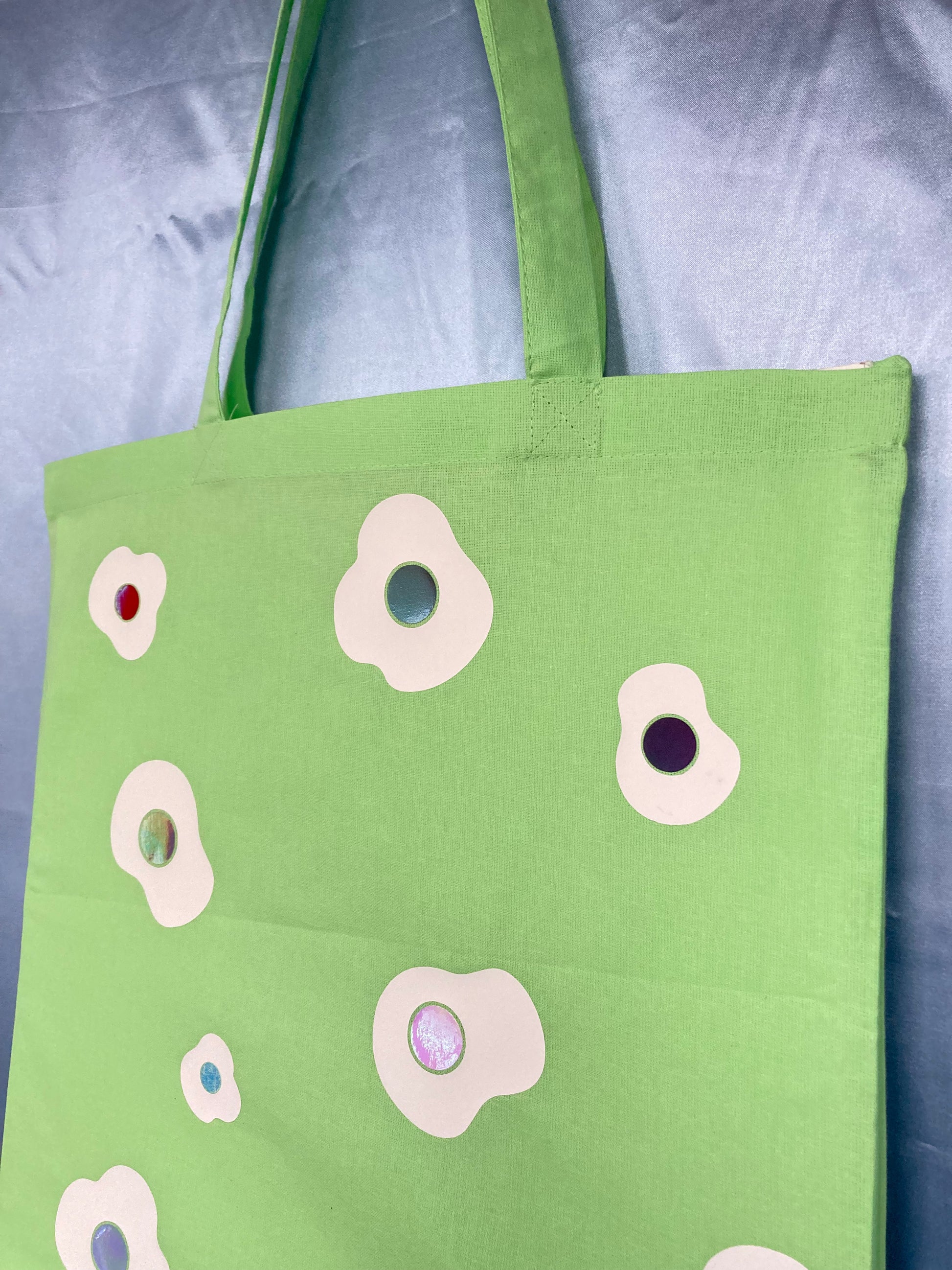 Mint Green Fried Eggs Tote Bag image 4