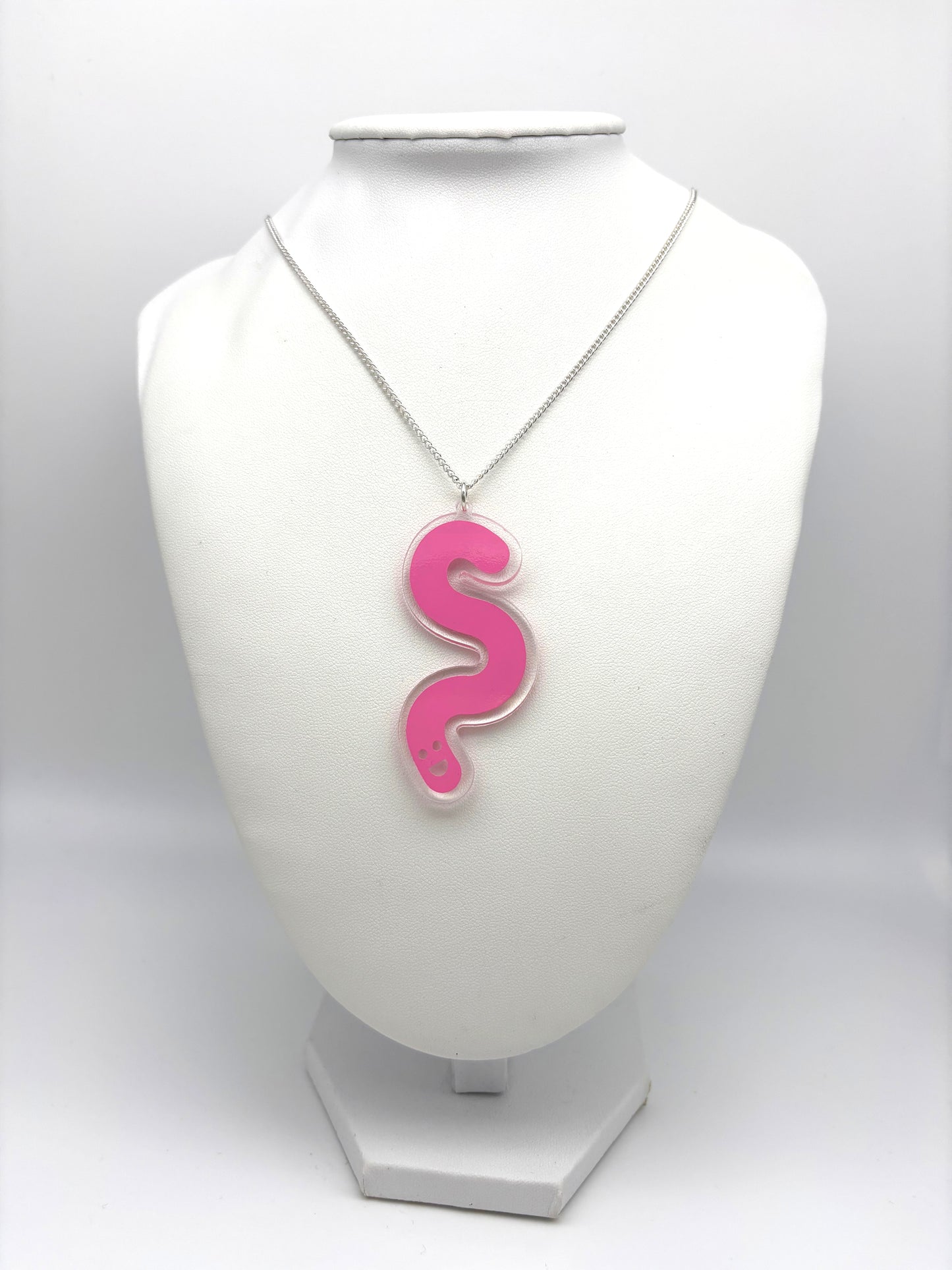 Wormie Necklace - Baby Pink image 1