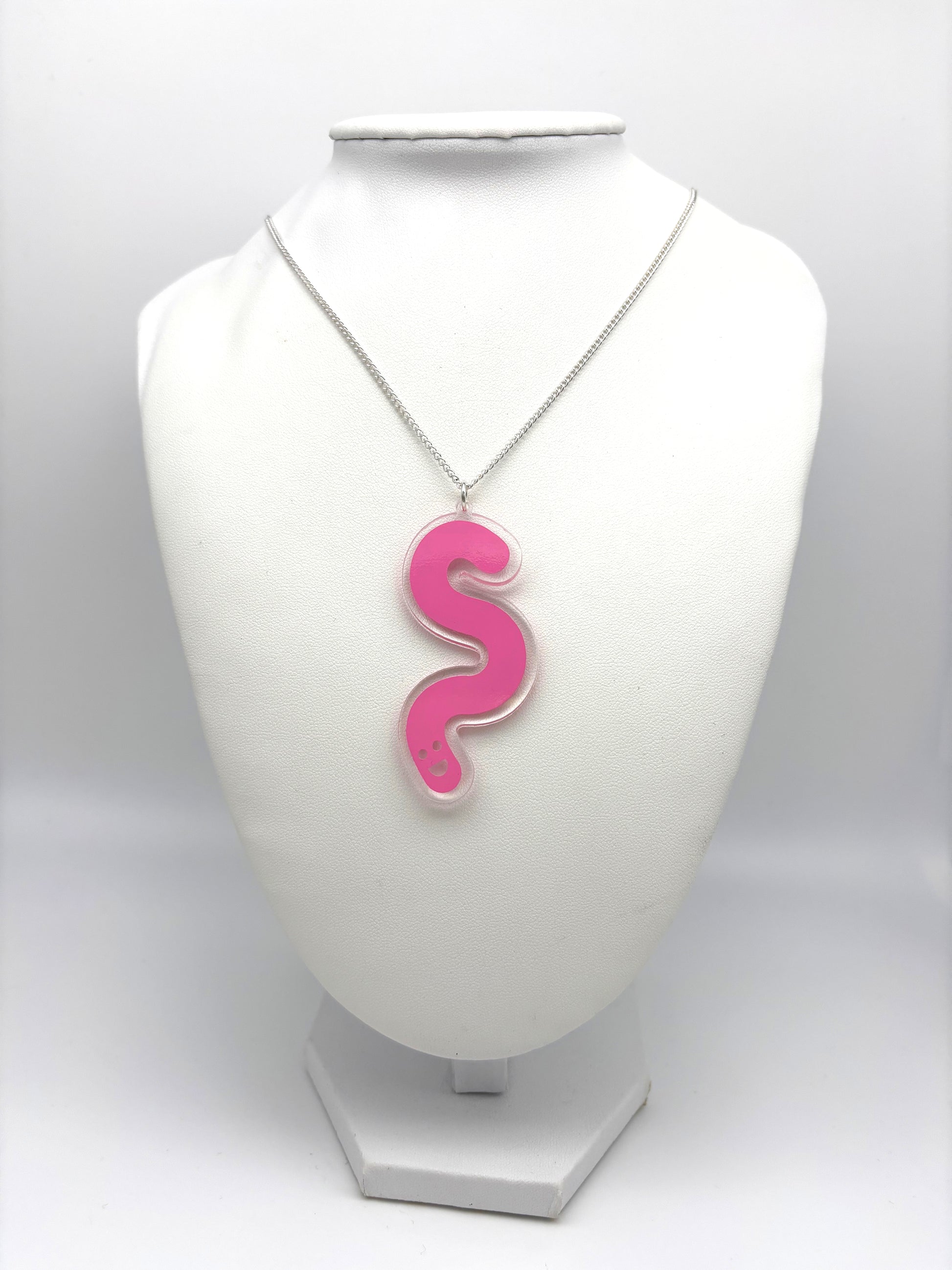 Wormie Necklace - Baby Pink image 1