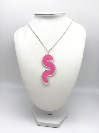 Wormie Necklace - Baby Pink image 1