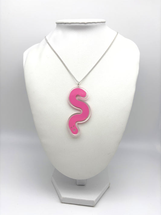Wormie Necklace - Baby Pink image 1