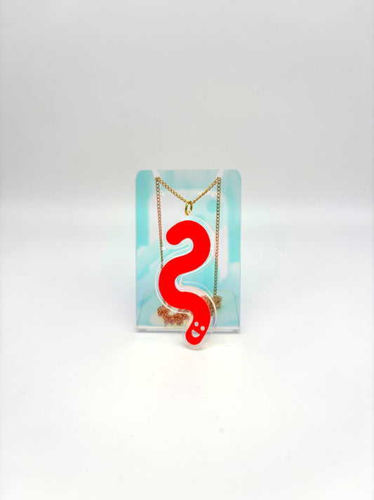Wormie Necklace - Orange image 1