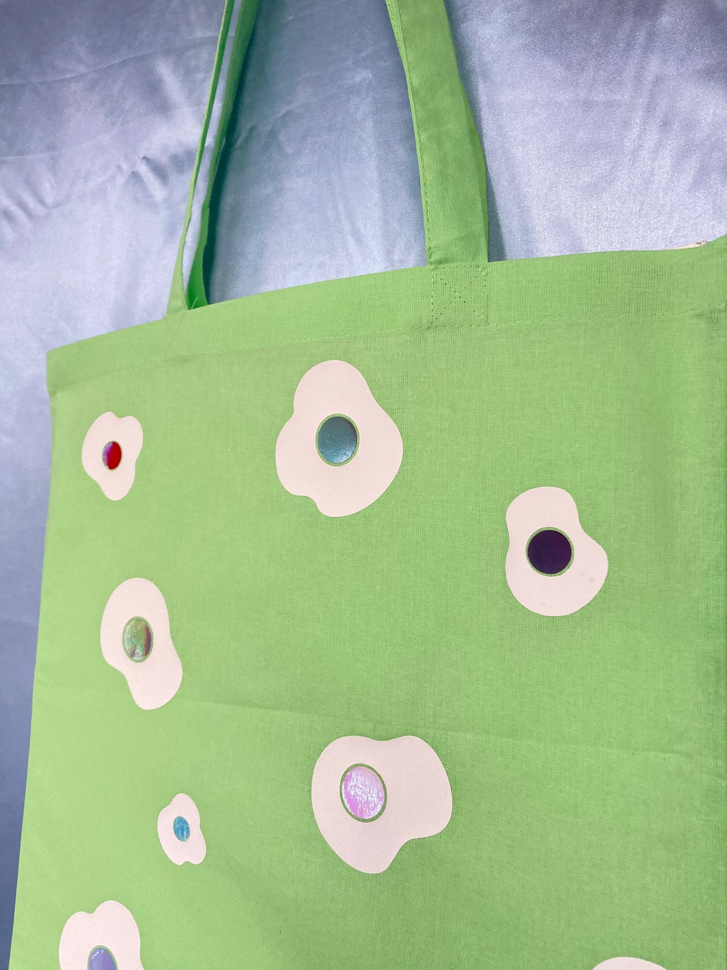 Mint Green Fried Eggs Tote Bag image 2