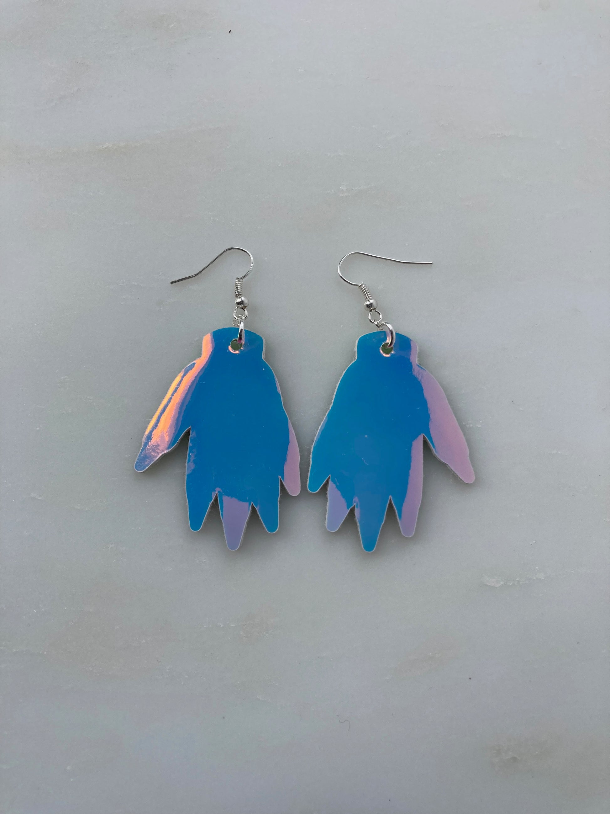 *Seconds* Sparkly Hand Earrings - Fluro Green image 2
