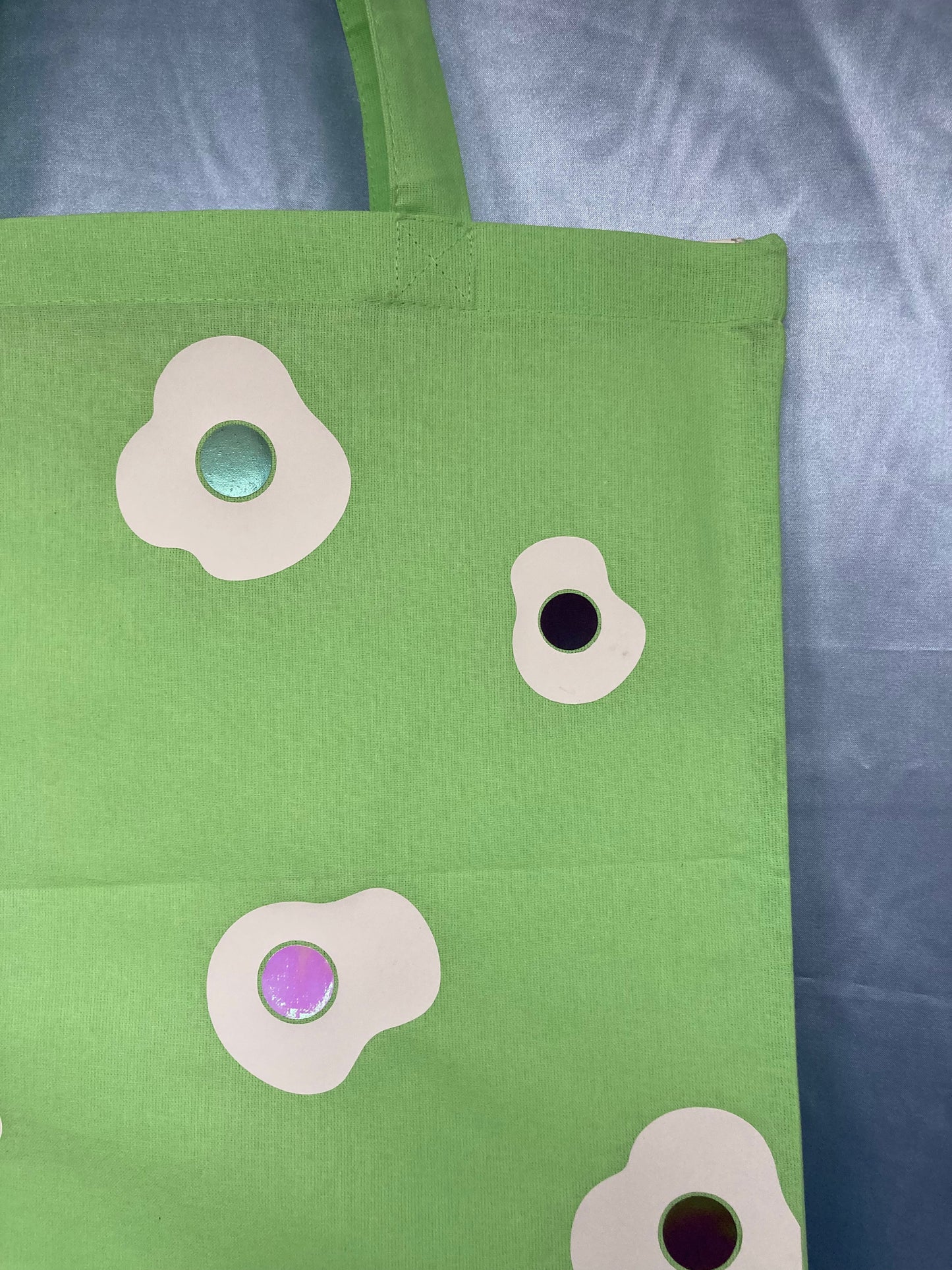 Mint Green Fried Eggs Tote Bag image 6